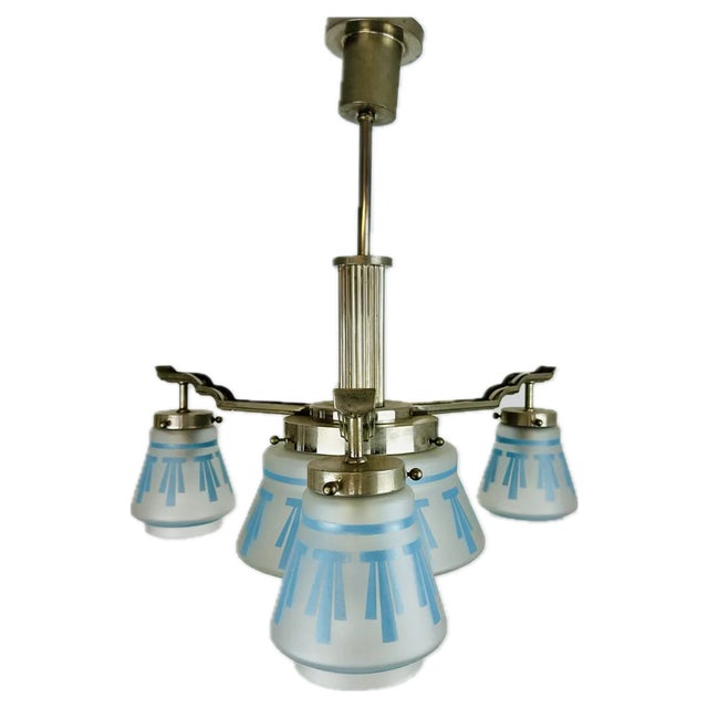 Vintage Art Deco Hanging Lamp For Sale