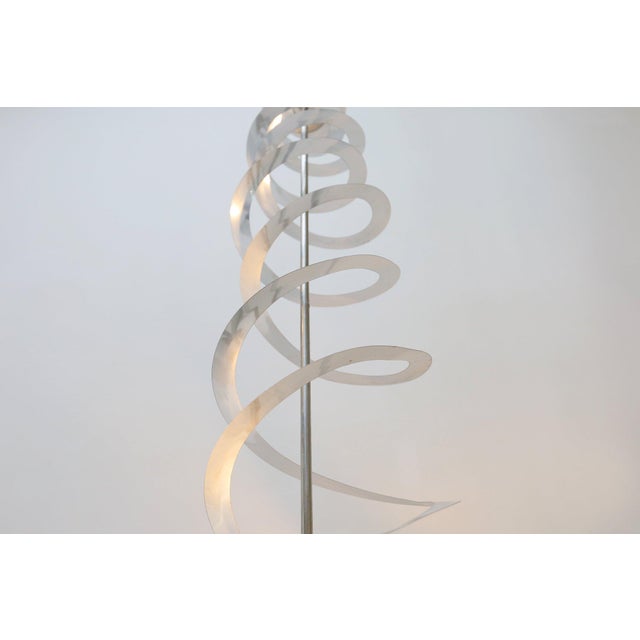 Mid-Century Modern Kinetic Spiral Light Sculpture by Werner Epstein, 1972 For Sale - Image 3 of 12