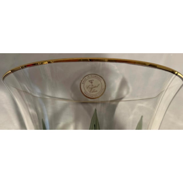 Traditional Vintage Romanian Large Crystal Pineapple Vase For Sale - Image 3 of 7