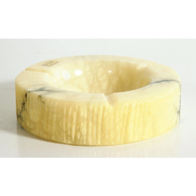 Stone Vintage Italian Mid Century Carved Alabaster Table Ashtray / Catchall For Sale - Image 7 of 7
