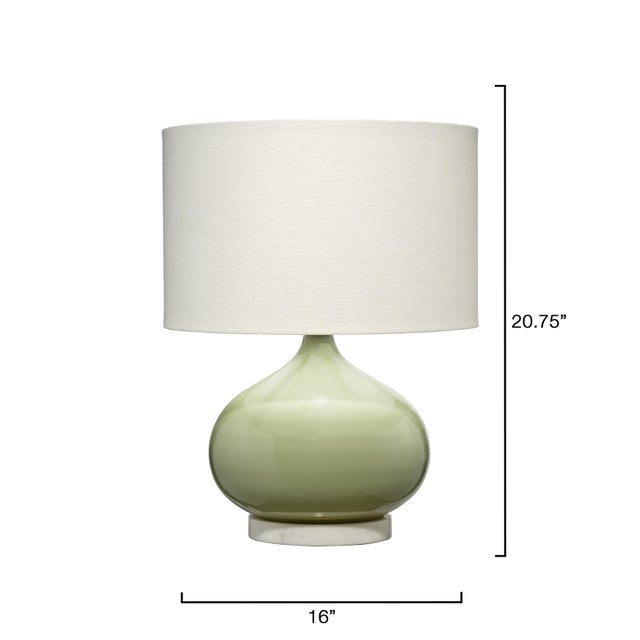 Traditional Moss Table Lamp, Sage Green For Sale - Image 3 of 6
