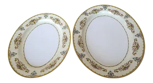 Vintage Noritake China Serving Platters S/2