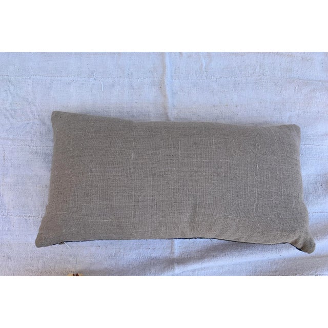 Hollywood Regency Royal Blue & Gold Asian Chinoiserie Boudoir Pillow For Sale - Image 9 of 10