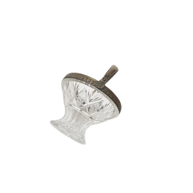 Goldenrod Art Deco Crystal Fruit Basket, Poland, 1930s For Sale - Image 8 of 12