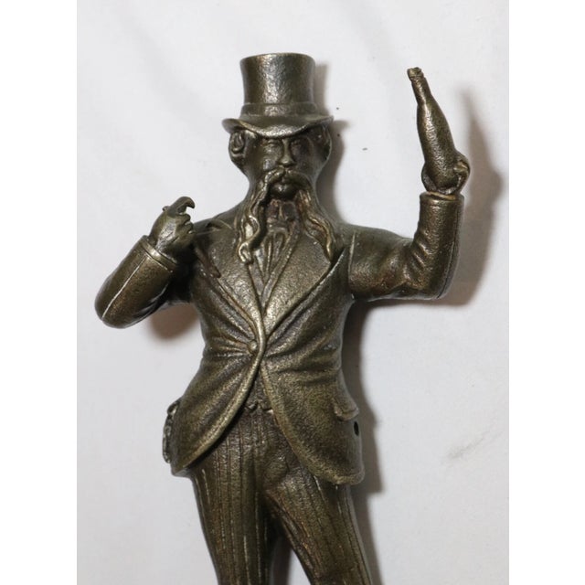 Up for sale is a wonderful antique hallmarked English bronze Carny man statue. It's cast with elaborate detailing out of...