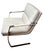 Mid 20th Century Pair of Mid-Century Modern Leather and Flat-Bar Chrome Lounge Chairs For Sale - Image 5 of 8