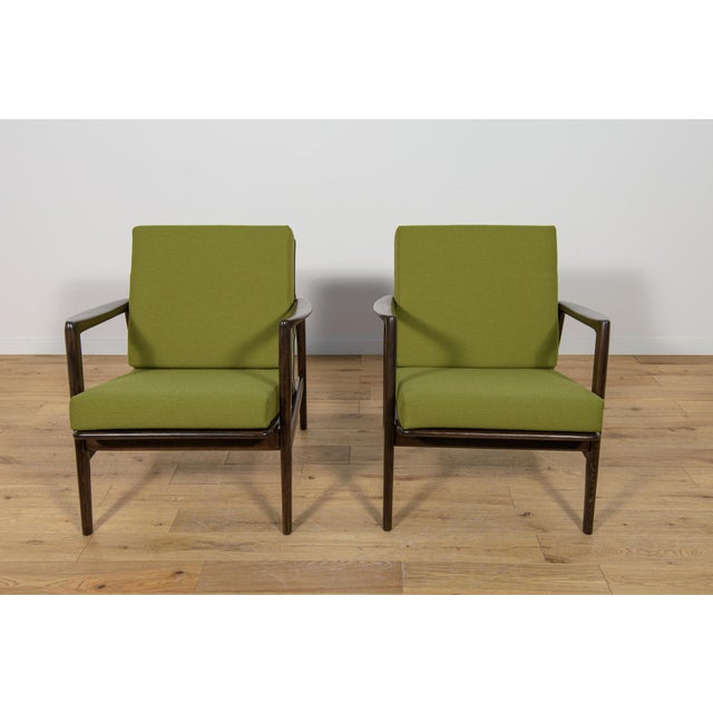 Mid-Century Modern Set of Model 300-139 Armchairs from Swarzędz Furniture Factory, 1960s For Sale - Image 3 of 18