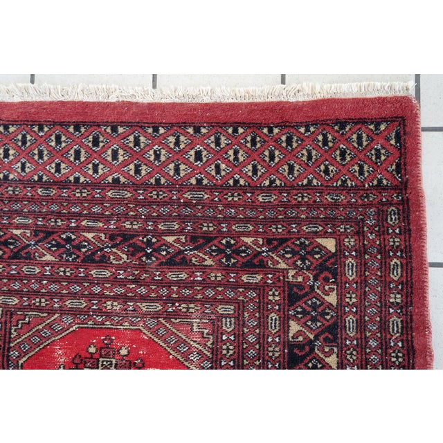 1970s, Handmade Vintage Uzbek Bukhara Rug 3' X 5.3' For Sale - Image 9 of 11