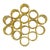 Mid 20th Century Vintage Sculptural Gold-Tone Woven Metal Napkin Rings – Set of 14 For Sale - Image 5 of 8