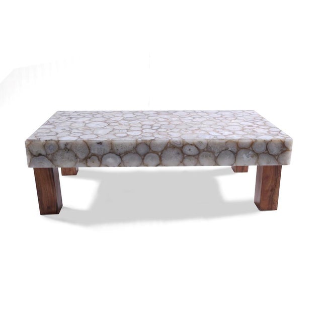Backlit Crystal Agate Coffee Table For Sale - Image 4 of 5