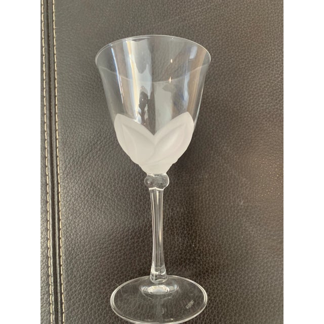 French J G Durand ‘Florence‘ Petal Wine Glasses - Set of 10 For Sale - Image 3 of 5