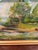 9 X 11 Vintage 1944 Signed Pastoral Cows at Watering Hole Original Oil on Canvas, Framed For Sale - Image 4 of 6