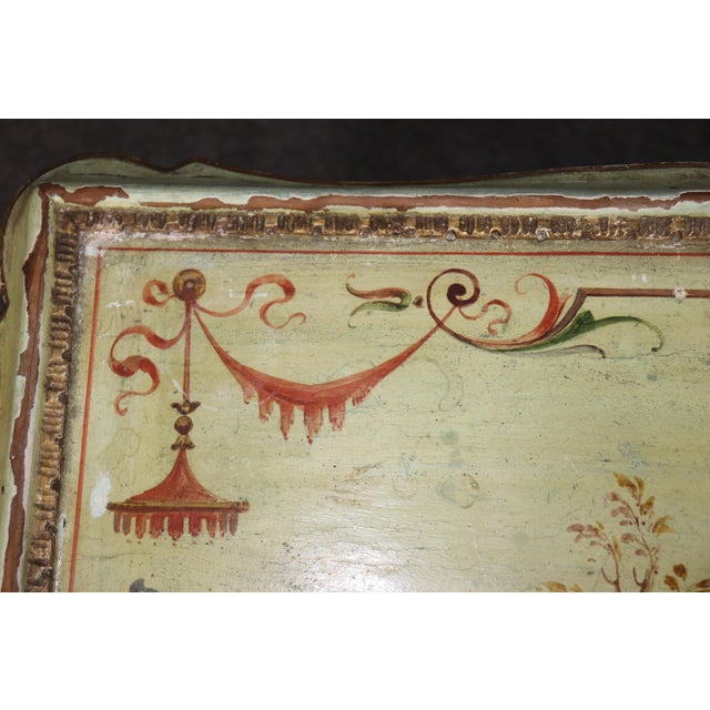 Italian Venetian Distressed Painted Louis XV Style Coffee Table For Sale - Image 16 of 16