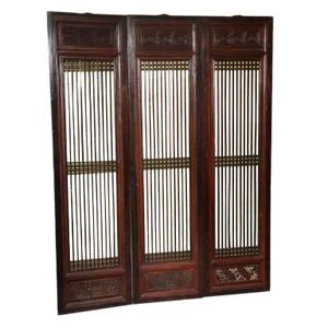 Set of Six 19th Century Original Lacquered Finish Elmwood Door Panels