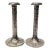 Antique Silver-Plated Bavarian Style Candlesticks With Ornate Designs- a Pair For Sale