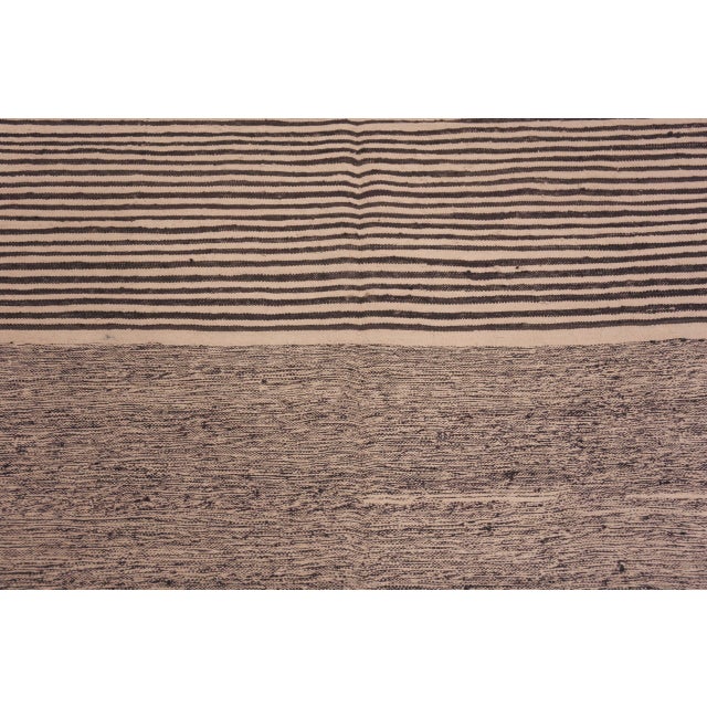 Truly Versatile Large Size Earthy Gray Color Abstract Geometric Tribal Design Contemporary Flatweave Modern Kilim Area...