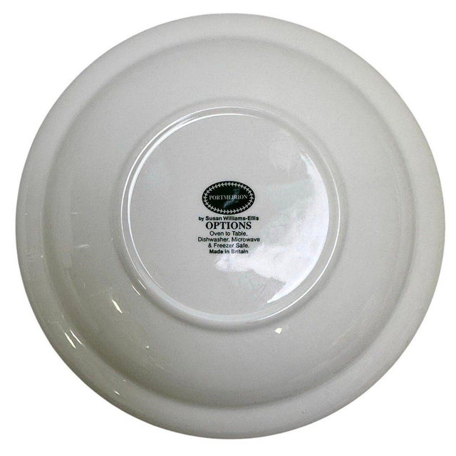 1990s Portmeirion 'Options' 1998-2006 Retired Embossed Smooth Laurel Rim Soup Bowl For Sale - Image 4 of 5