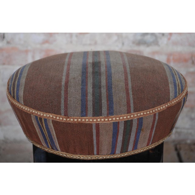 Vintage Art Deco Stool in Oak, 1920s For Sale - Image 4 of 9