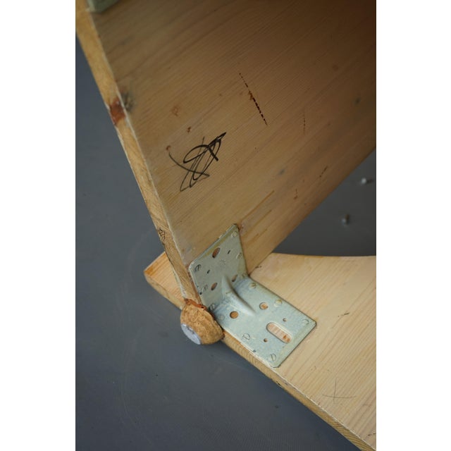 Architectural Handmade Dining Table in White-Washed Pine, 1970s For Sale - Image 16 of 18
