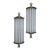 Vintage Art Deco Light Old Lamp Wall Sconces Fixture Brass & Milk Glass Rod Ship Light - Pair For Sale