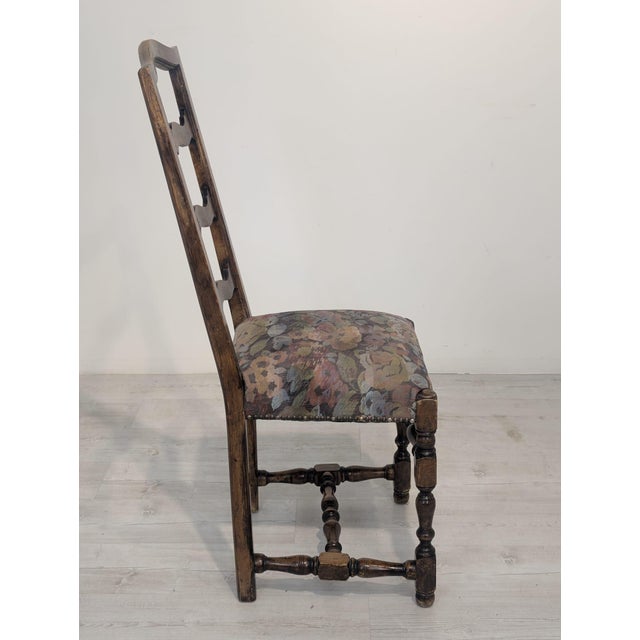 Vintage Oak Chair with High Backrest, 1965 For Sale - Image 4 of 16