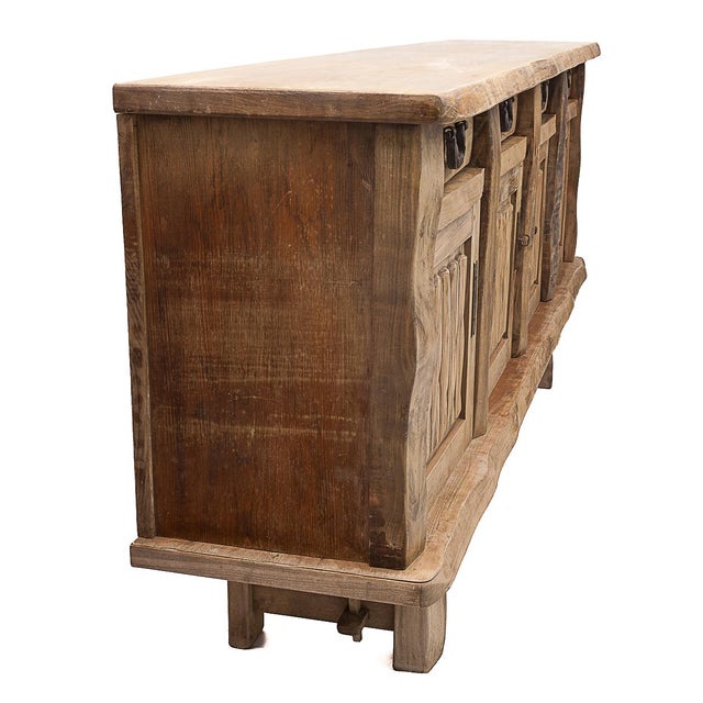 Brutalist Sideboard in Elm, 1960s For Sale - Image 4 of 11