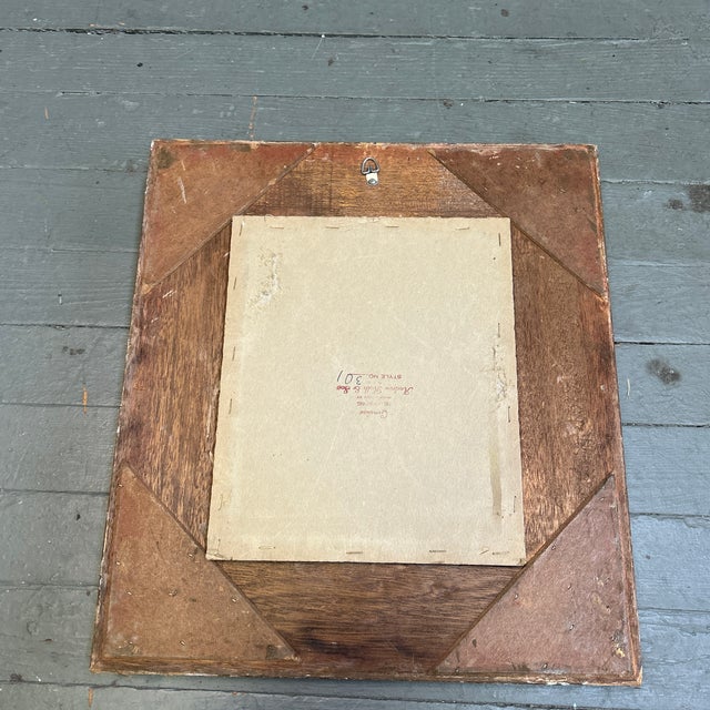 1970’s Original Flowers in Vase Still Life Painting in Chunky Gold Frame For Sale - Image 4 of 4