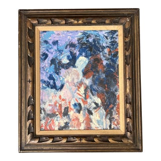1970’s Original Abstract Expressionist Figure Painting on Canvas For Sale