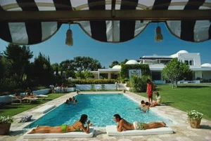 Original Slim Aarons Poolside in Sotogrande Photographic Print, Oversized 60"x40"