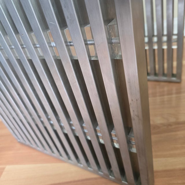 Vintage Modernist Metal & Lucite Side Table For Sale In Detroit - Image 6 of 11