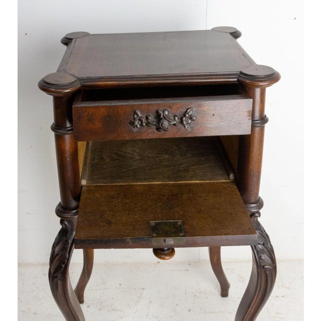 19th Century French Louis XV Chestnut Nightstand For Sale - Image 9 of 12