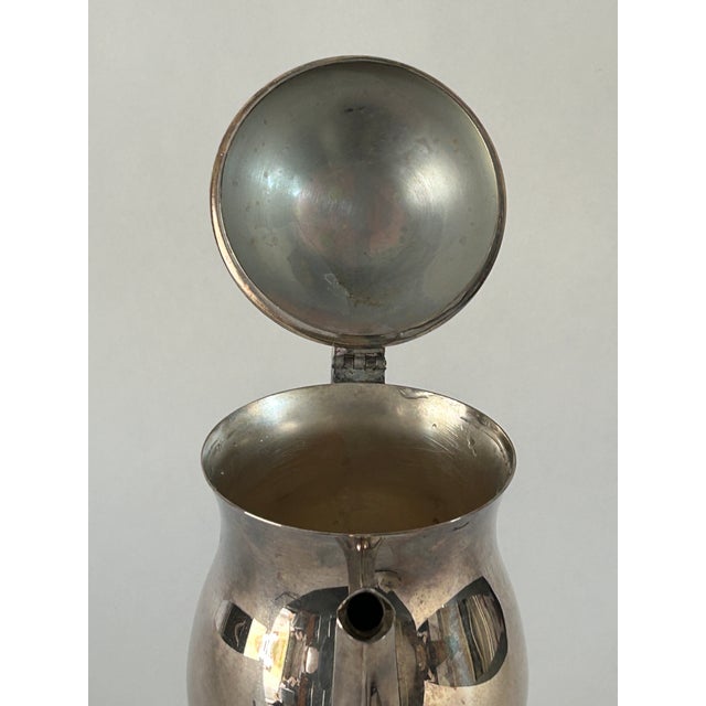 1950s 1950s Paul Revere Coffee Pot in Silverplate 9” Tall For Sale - Image 5 of 6