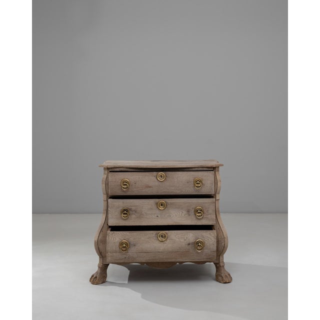 1820s Dutch Oak Bombe Chest Of Drawers For Sale - Image 17 of 18