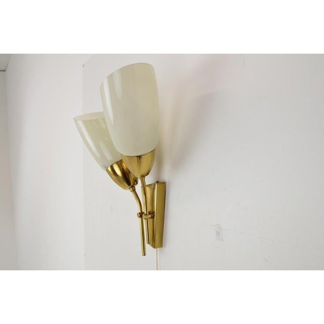 Mid-Century Brass Wall Lamp from Kamenicky Senov, 1970s For Sale - Image 9 of 15