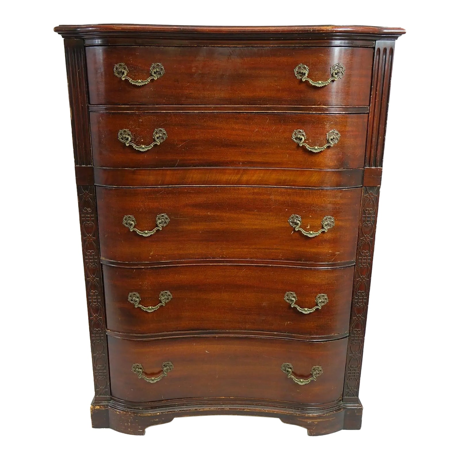 Mid 20th Century Tall Dresser/Drawers | Chairish