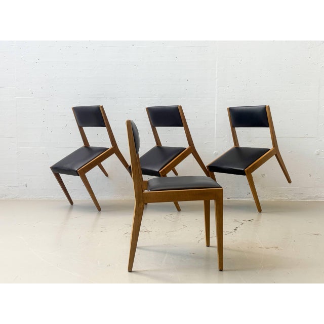 Wood Vintage Upholstered Chairs in Beech Wood, 1960s For Sale - Image 7 of 10