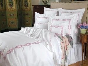 Orlando Duvet Cover Pink White in Full