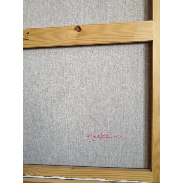 Natasha Lelenco, Man and Apple After-Dinner, 2020, Acrylic on Canvas For Sale - Image 4 of 5