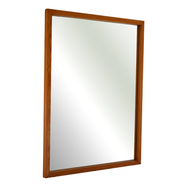 Scandinavian Minimalist Oak Mirror, 1960s For Sale