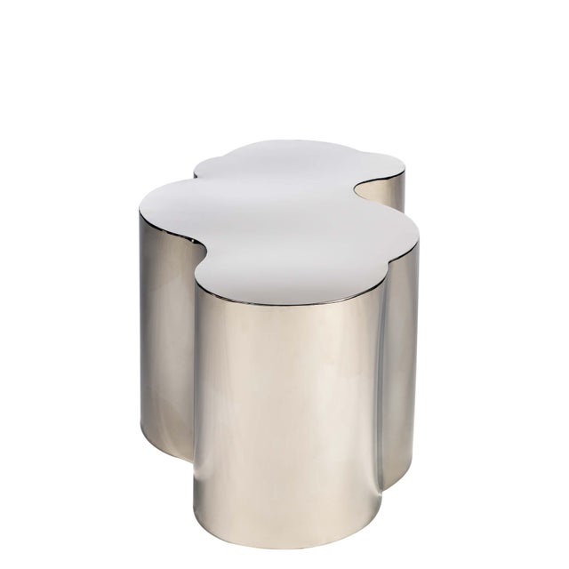 Irregular Shape Free Form Chrome Kate and Luca Bunching Coffee Table Set of 3 For Sale - Image 4 of 5