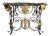 Wrought Iron and Marble Console Table, 1950s For Sale