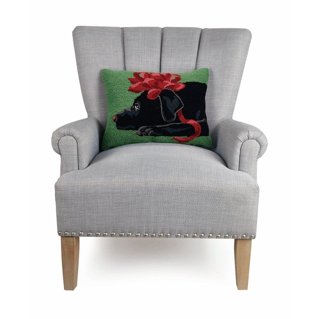 A festive way to spruce up your home for the holidays and winter season! 100% wool hooked throw pillow / accent pillow....