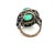 Antique Victorian Era 15 Carat Carved Emerald Beetle Ring With Diamond Halo Size 6.5 For Sale In Miami - Image 6 of 7