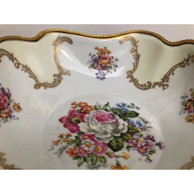 Early 20th Century Hand Painted French Decorative Bowl With Bronze Detail For Sale In West Palm - Image 6 of 7