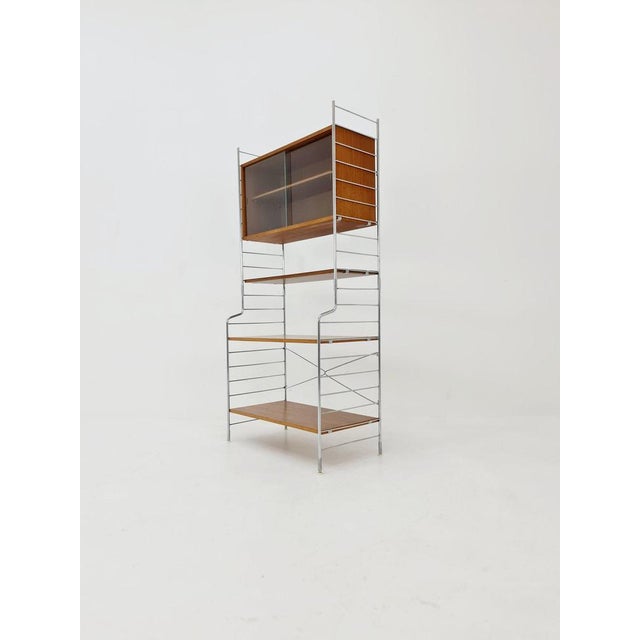 Free Standing String Shelf-System with Cabinet in Teak from WHB Germany, 1950s For Sale - Image 11 of 11