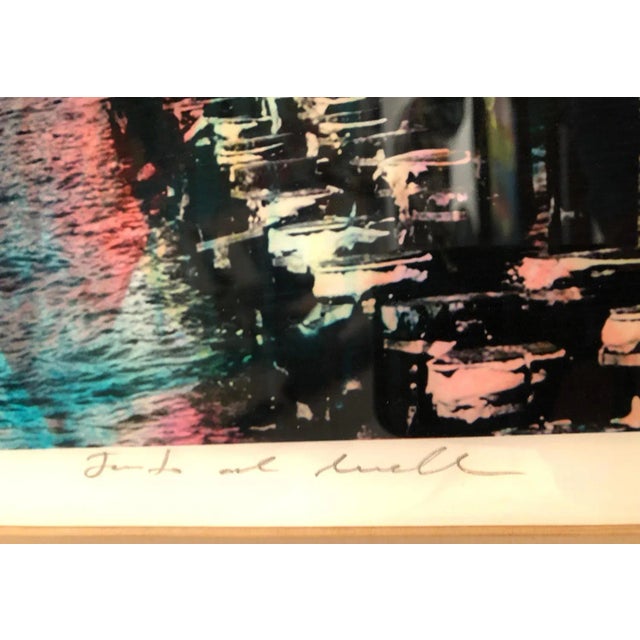 Junto Al Muelle, Colorful Hand-Painted Photograph, New York Scene, 2018 For Sale - Image 4 of 6