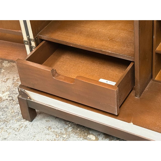 Timothy Oulton for Restoration Hardware Richards’ Style Aluminum Steamer Trunk Bar Cabinet For Sale - Image 12 of 12