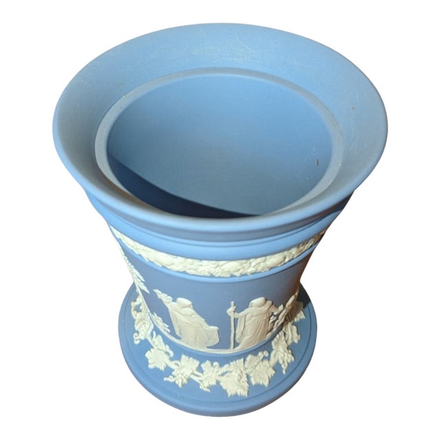 Wedgwood Blue Jasperware Vase Chairish