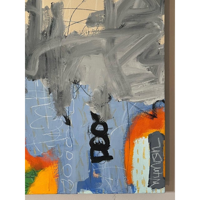 Textile Abstract Painting by Artist Wyman Lancaster For Sale - Image 7 of 9