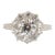 Antique Platinum 1.75ctw Old European Cut Diamond Halo Filigree Engagement Ring, Size 6 For Sale